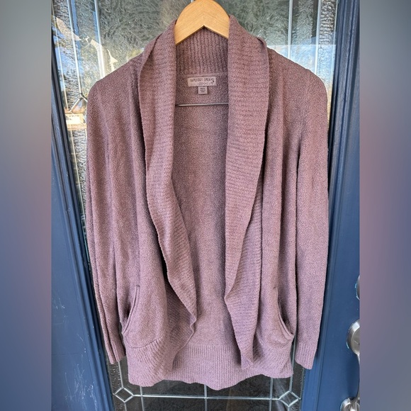 Barefoot dreams cozychic lite xs/s mauve purple cardigan with pockets comfy - Picture 1 of 4